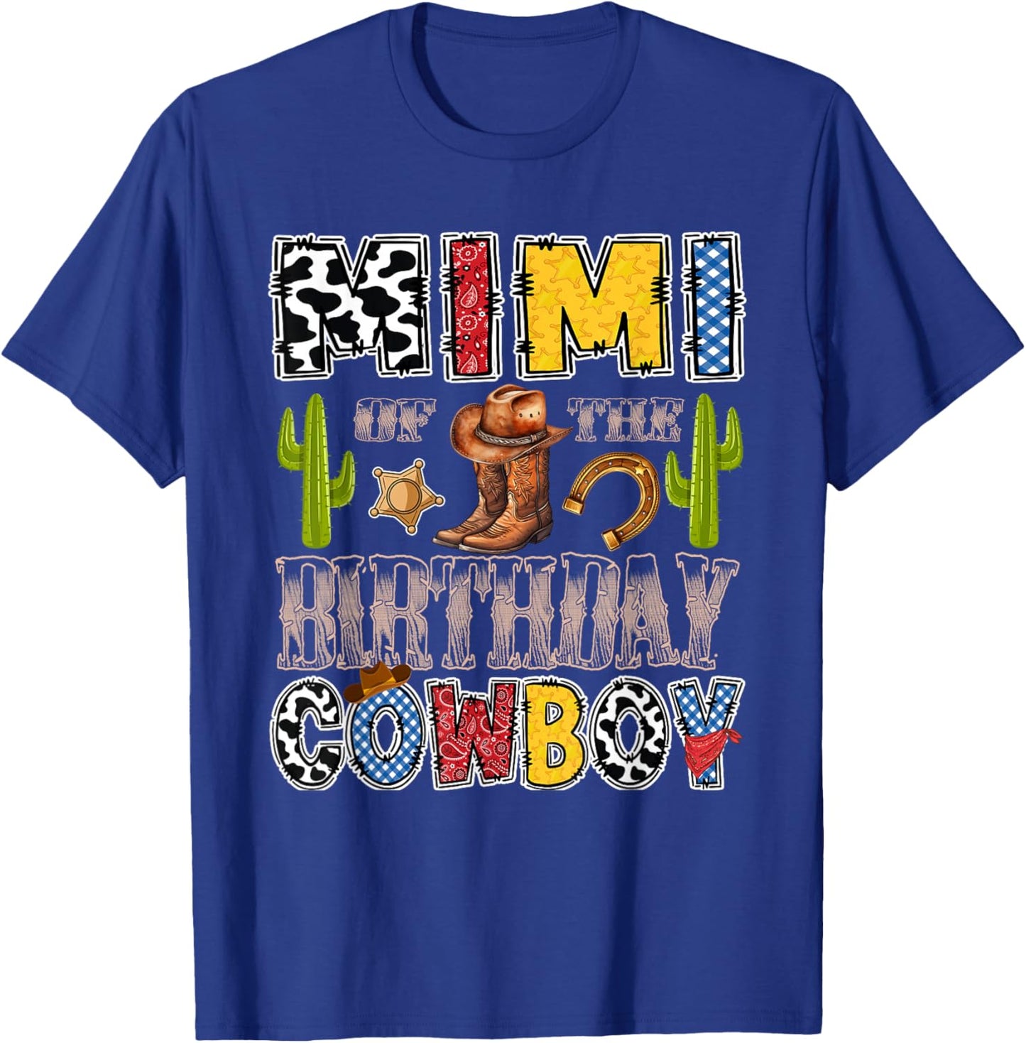 Mimi of The Birthday Cowboy Western Birthday Boy T-Shirt - T-Shirt | Royal