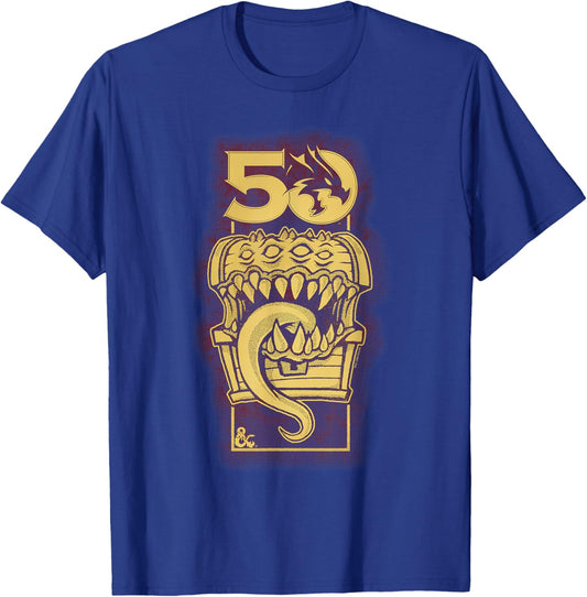Dungeons & Dragons Dyed 50th Mimic T-Shirt - T-Shirt | Royal