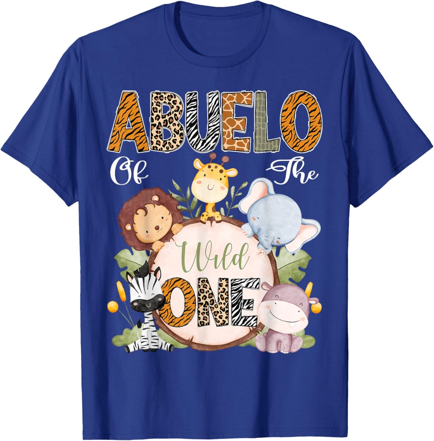 Abuelo Of The Wild One 1St Birthday Safari Woodland T-Shirt - T-Shirt | Royal