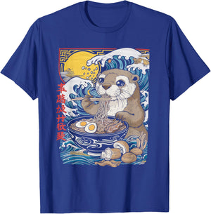 Otter Ramen Kawaii Manga Anime Noodles Y2k Japanese T-Shirt - T-Shirt | Royal