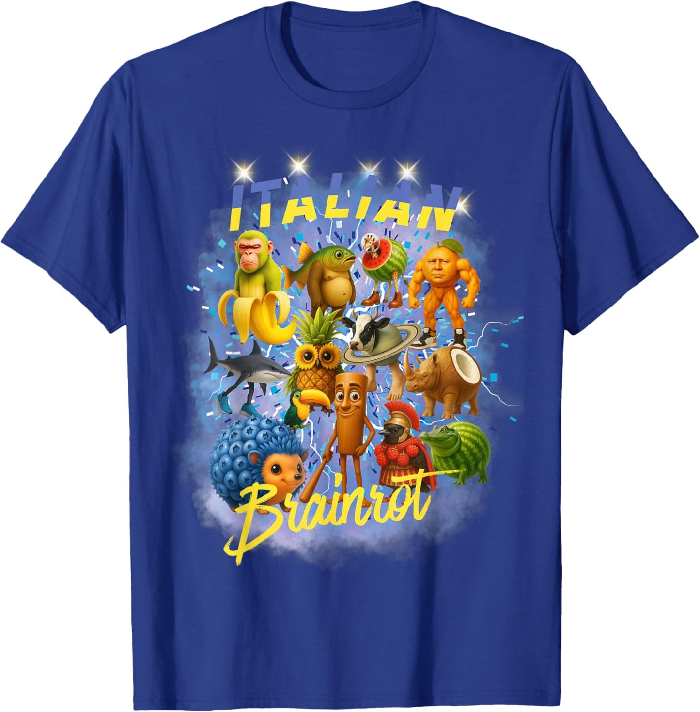 Funny Meme Italian Brainrot T-Shirt - T-Shirt | Royal