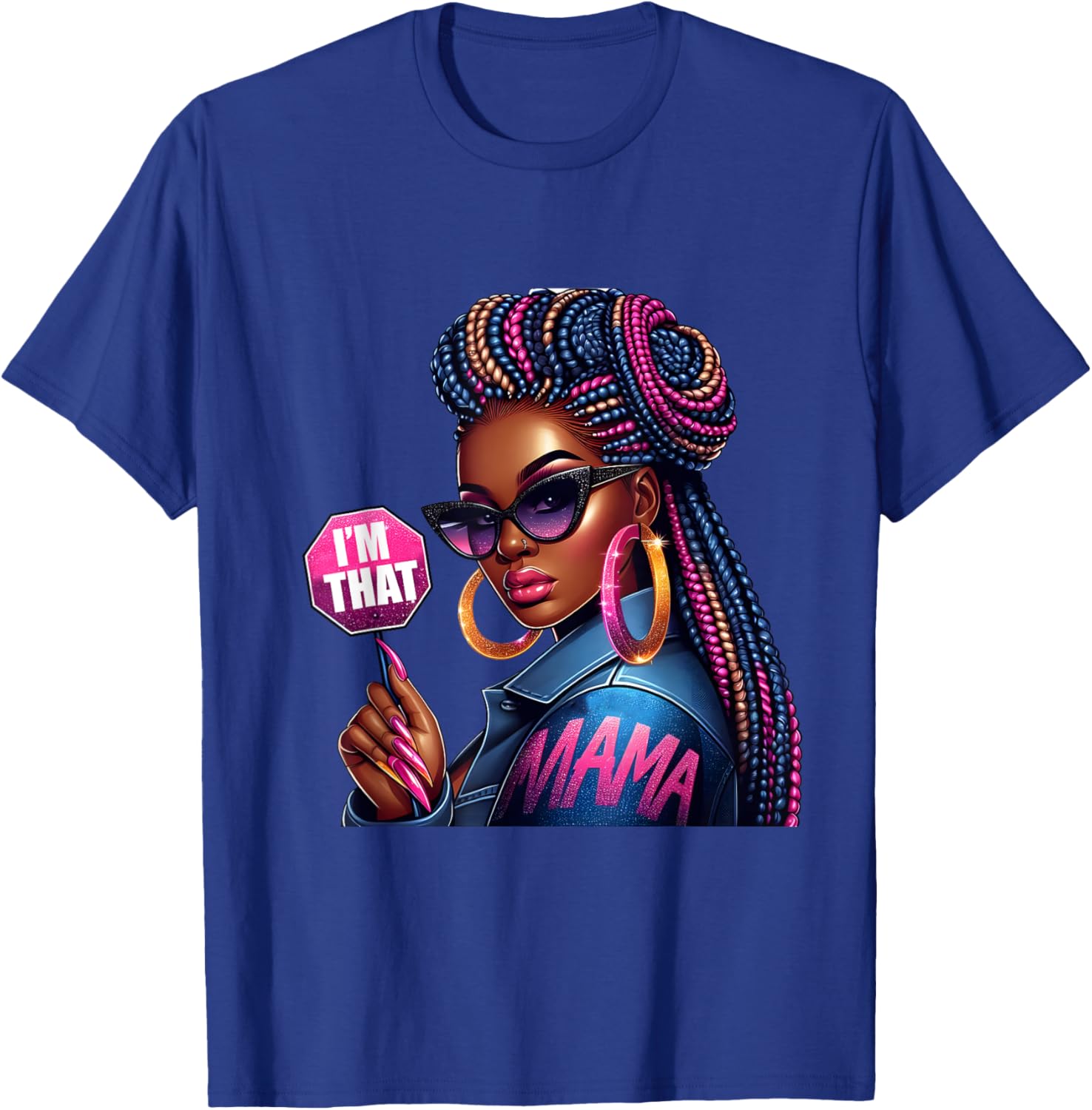 American Melanin I'm That Mama Afro Queen African T-Shirt - T-Shirt | Royal