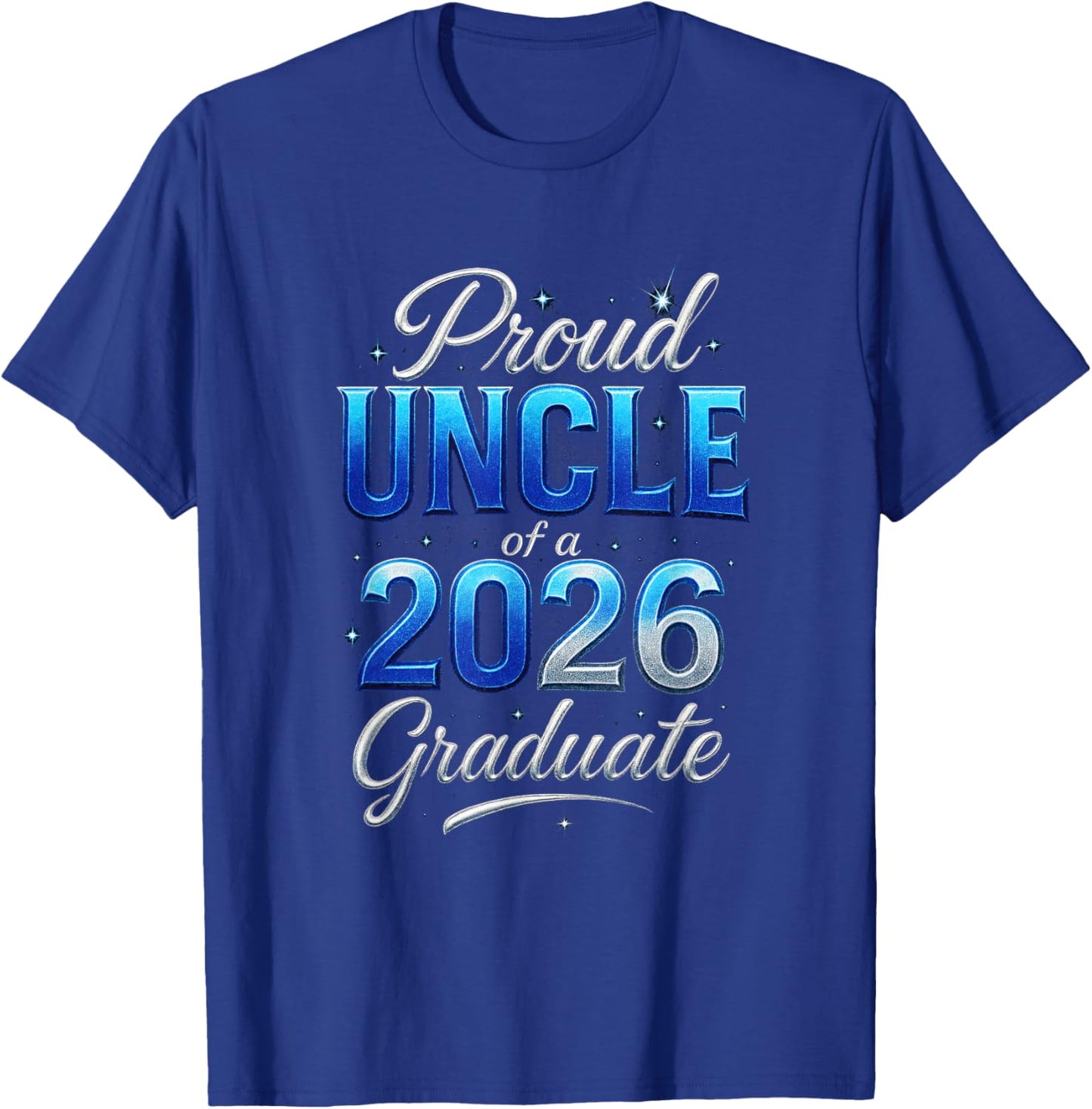Proud Uncle of a 2026 Graduate - Senior Diploma Party T-Shirt - T-Shirt | Royal