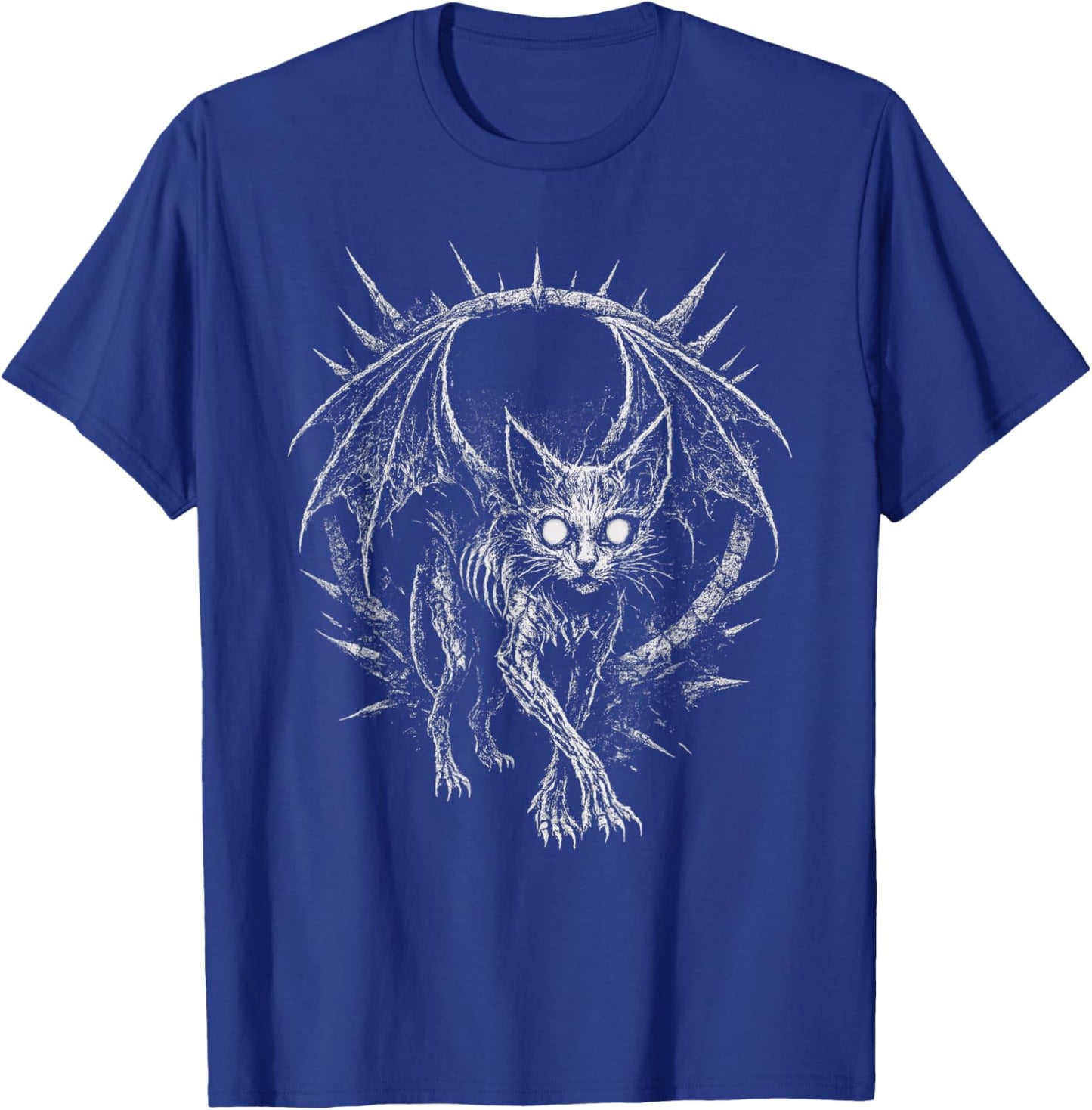 Vampire Cat Zombie Horror Goth Alt Evil Occult Deathcore Art T-Shirt - T-Shirt | Royal