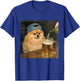 Pomeranian Drinking Beer Shirt Funny Dog Meme Art Vintage T-Shirt - T-Shirt | Royal