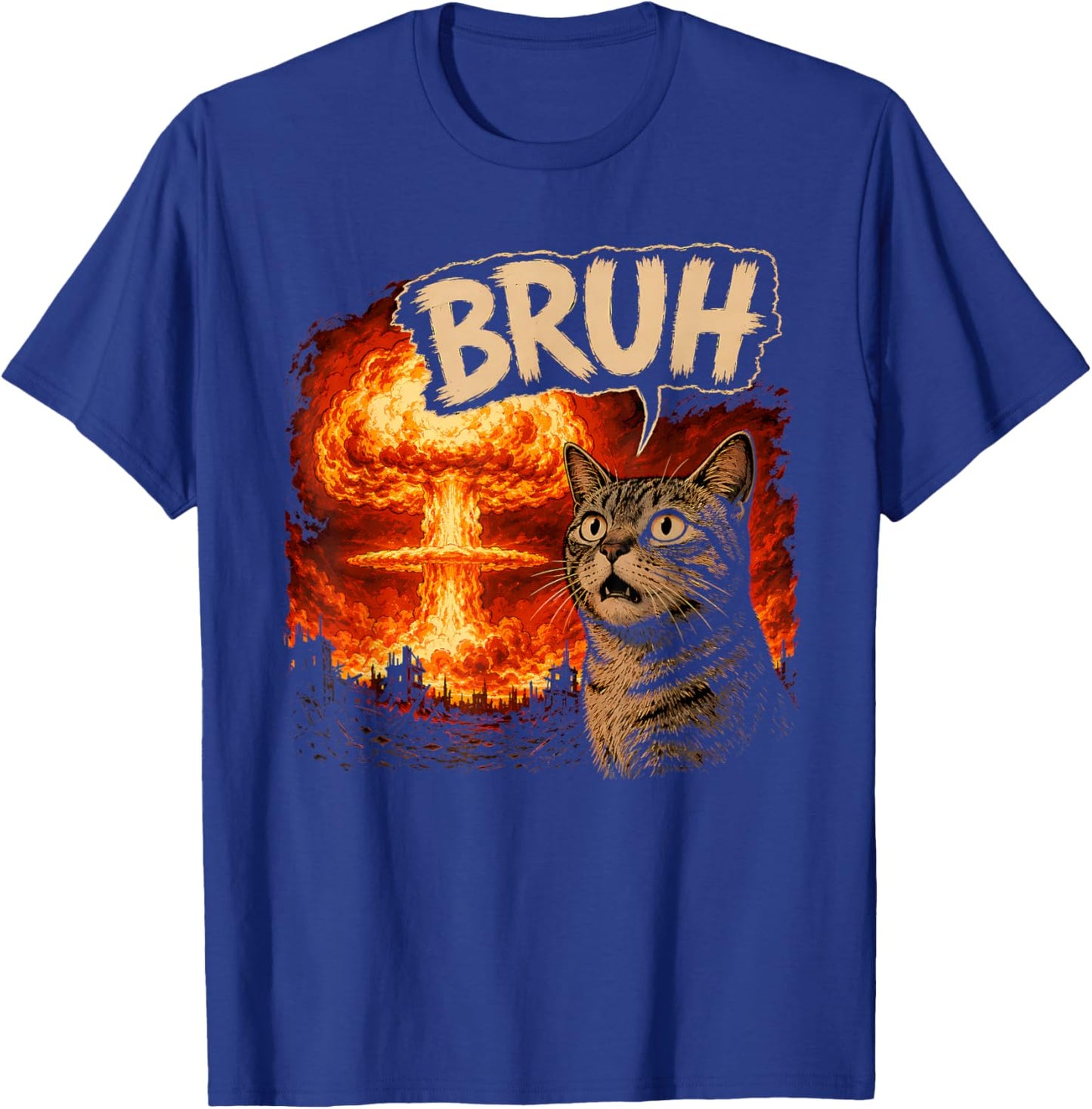 Bruh Cat Meme Funny Kids Meme Slang Trendy Viral Joke T-Shirt - T-Shirt | Royal