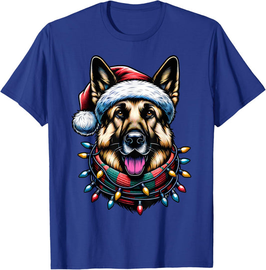 Christmas German Shepherd Xmas Shepherd Mom Dog Lover T-Shirt - T-Shirt | Royal