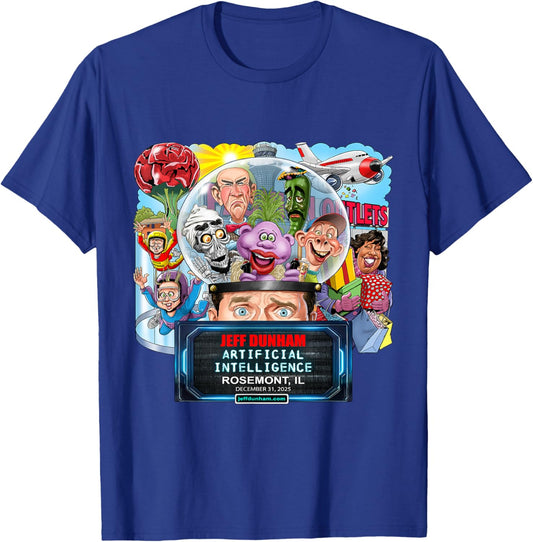 Jeff Dunham Rosemont, IL (2025) T-Shirt - T-Shirt | Royal