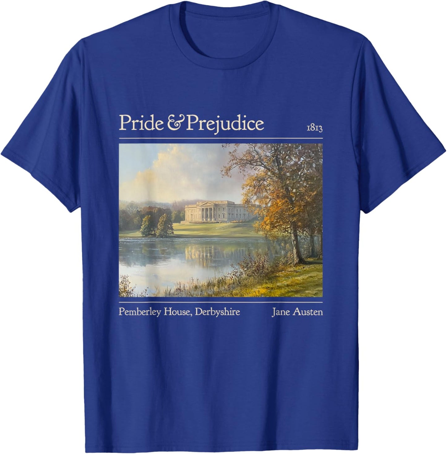 Jane Austen Pemberley 250e Anniversaire Orgueil et préjugés T-Shirt - T-Shirt | Royal