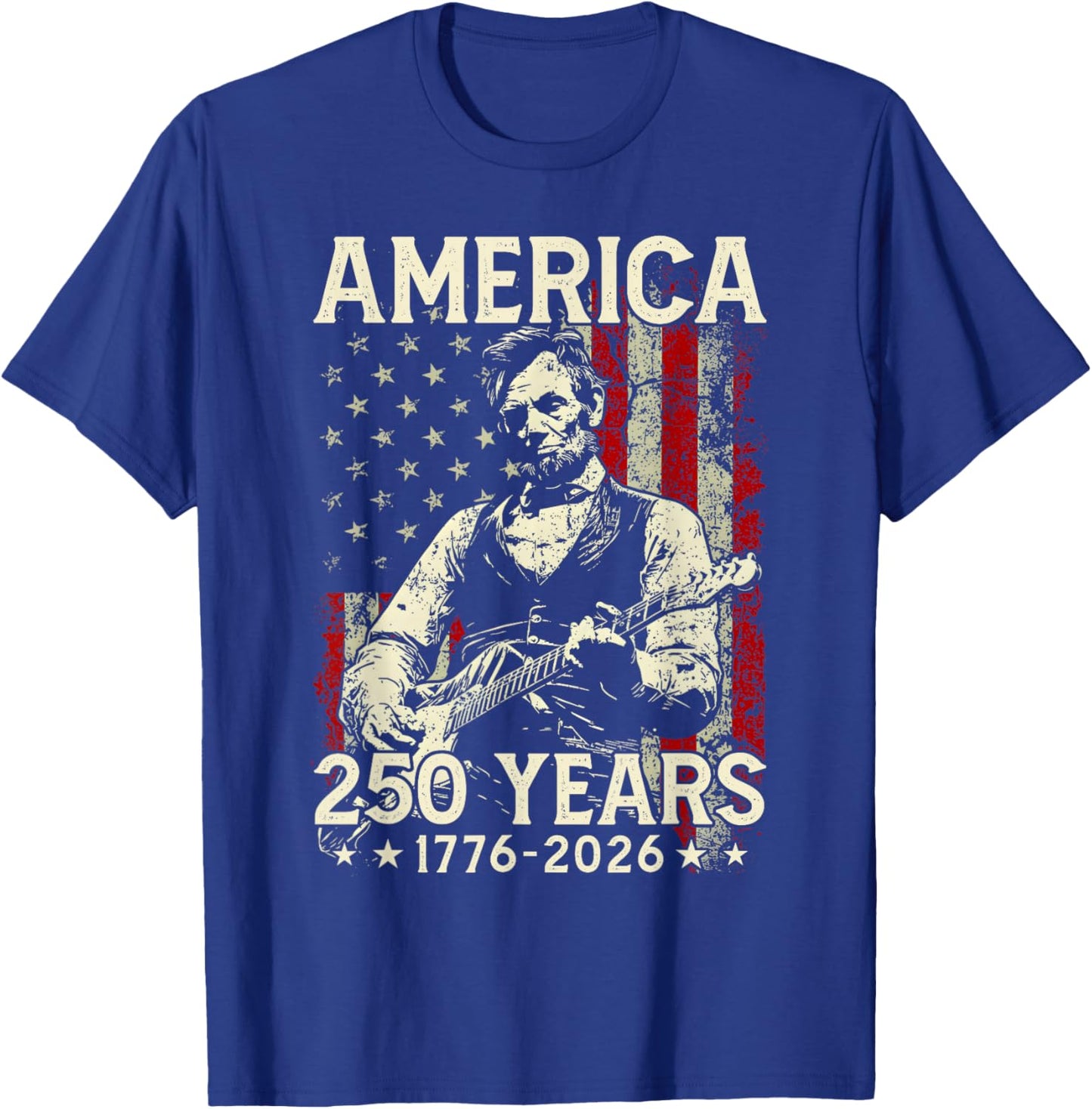 250 Years American 250th Anniversary USA Patriotic 4th July T-Shirt - T-Shirt | Royal