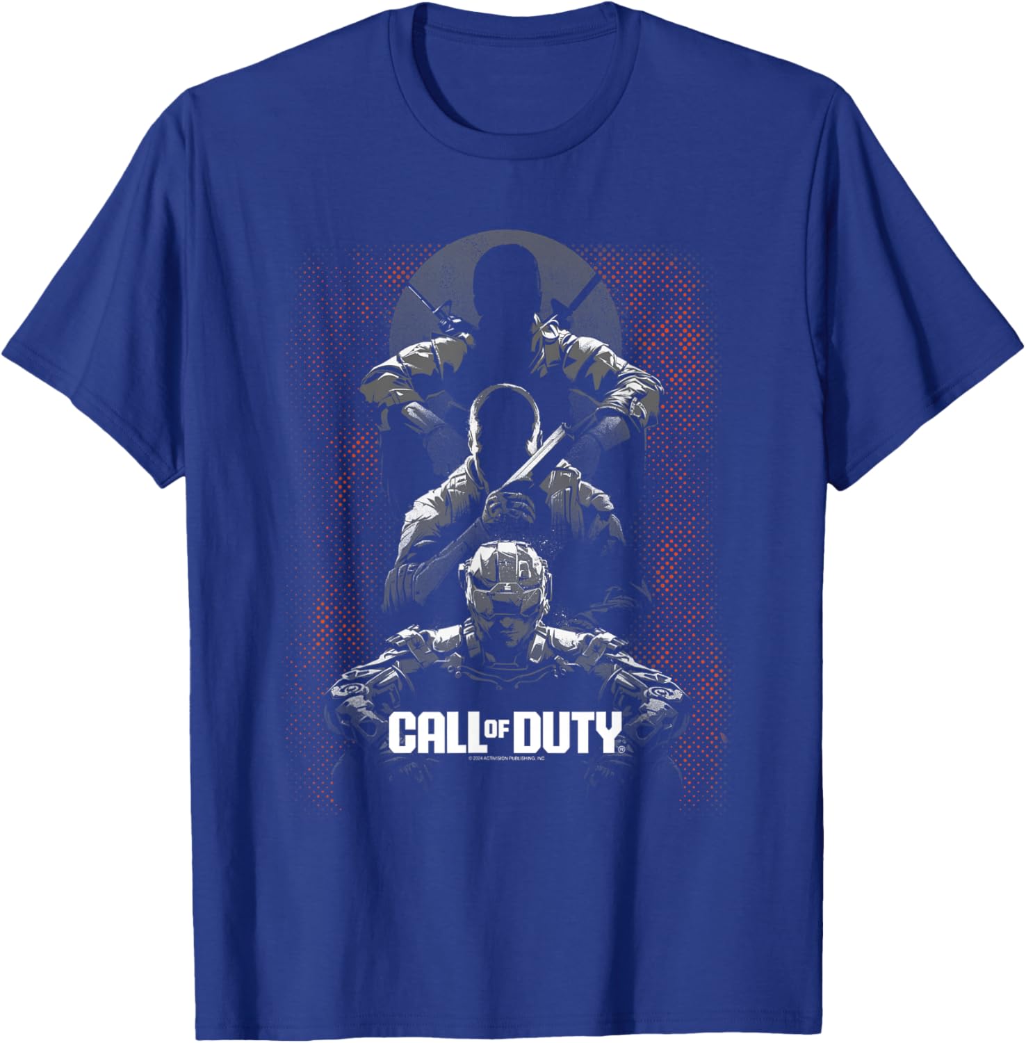Call of Duty Black Ops Halftone Gaming T-Shirt - T-Shirt | Royal