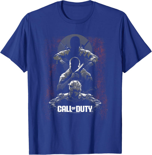 Call of Duty Black Ops Halftone Gaming T-Shirt - T-Shirt | Royal