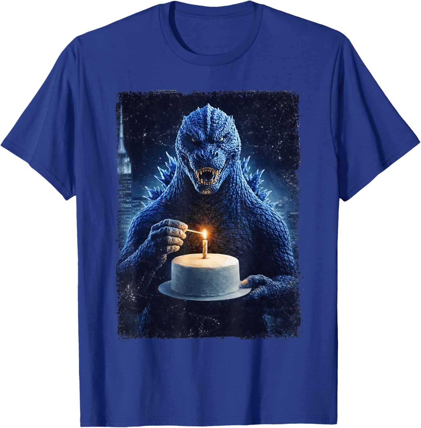 Japanese Monster Birthday Cake Funny Party Women Men Kids T-Shirt - T-Shirt | Royal