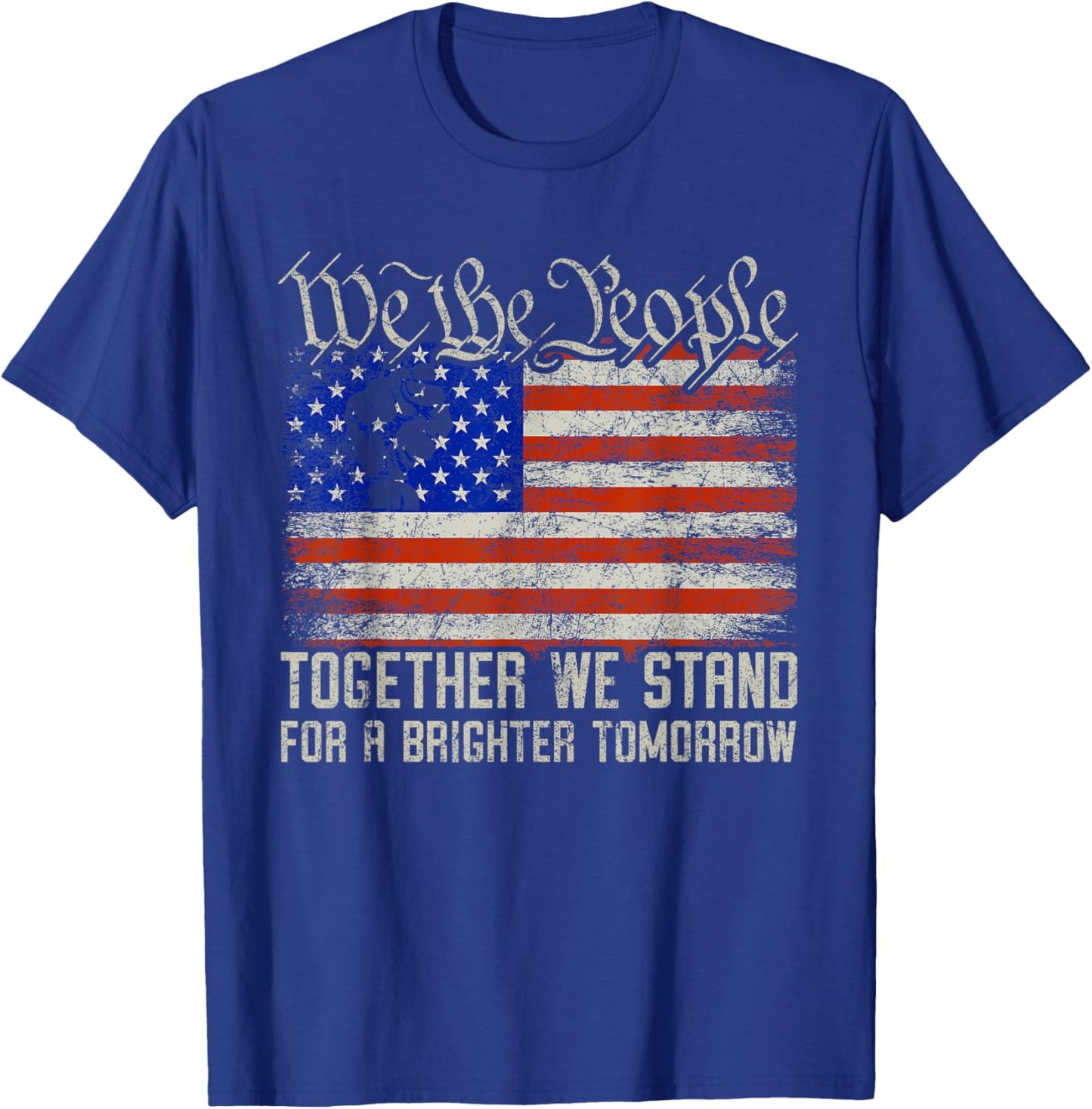 We The People American Flag Patriotic Together We Stand T-Shirt - T-Shirt | Royal