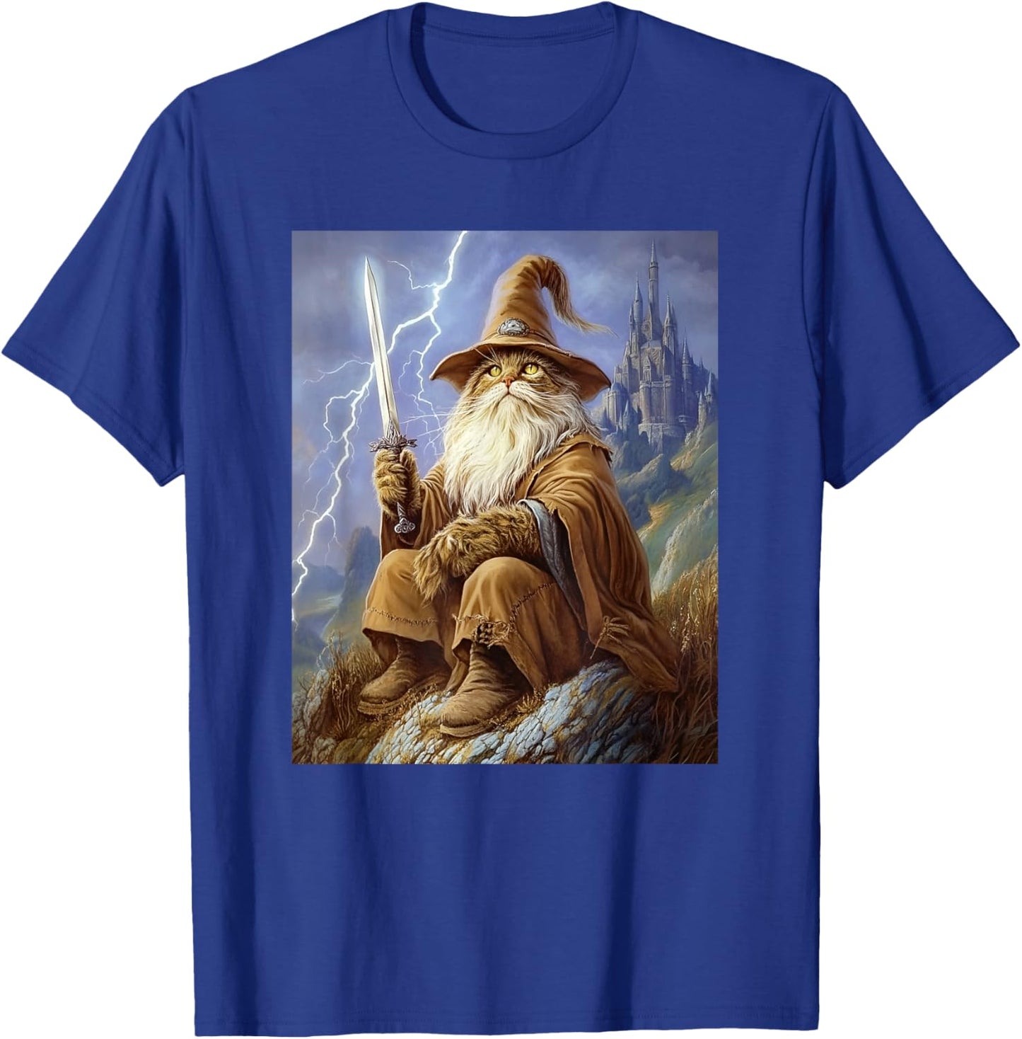 Dark Fantasy Feline Sorcerer Wizard Cat Women T-Shirt - T-Shirt | Royal