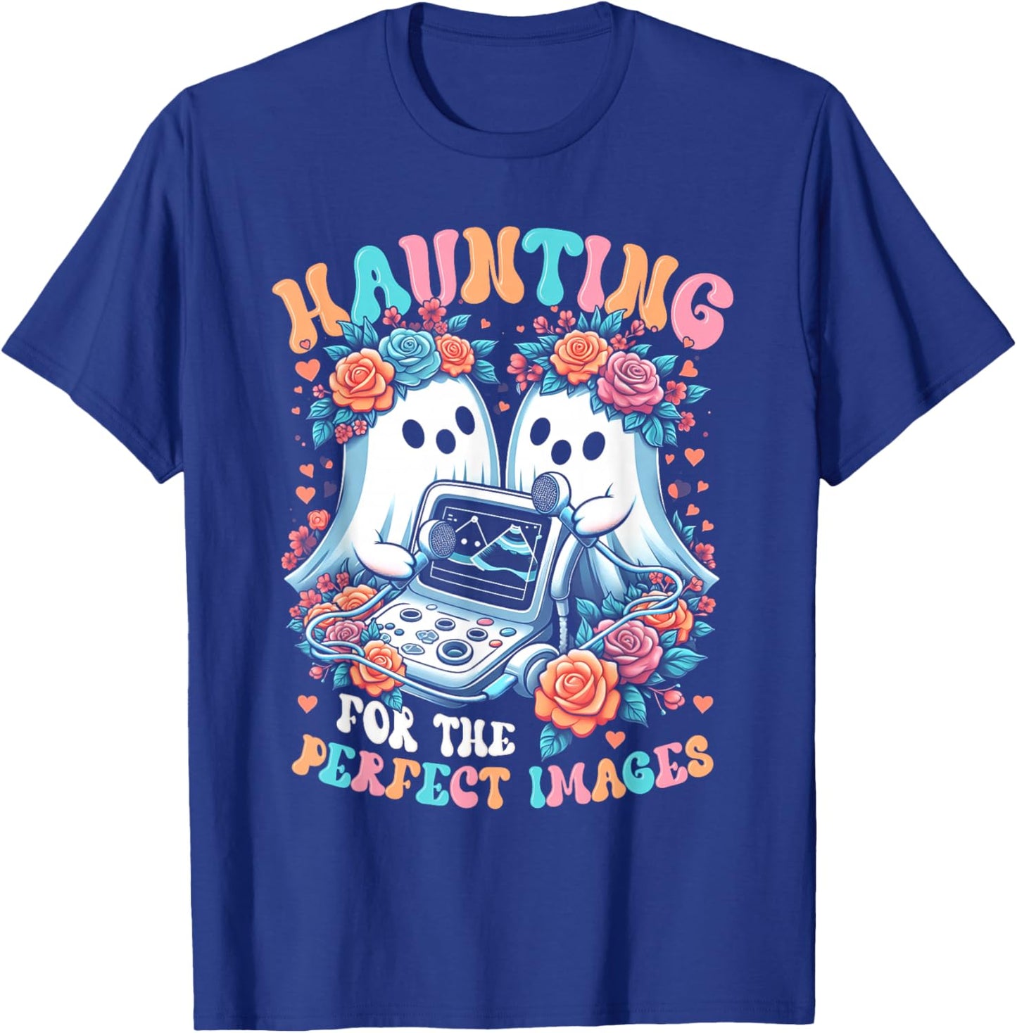 Retro Ultrasound Tech Halloween Echo Tech Vascular Tech T-Shirt - T-Shirt | Royal