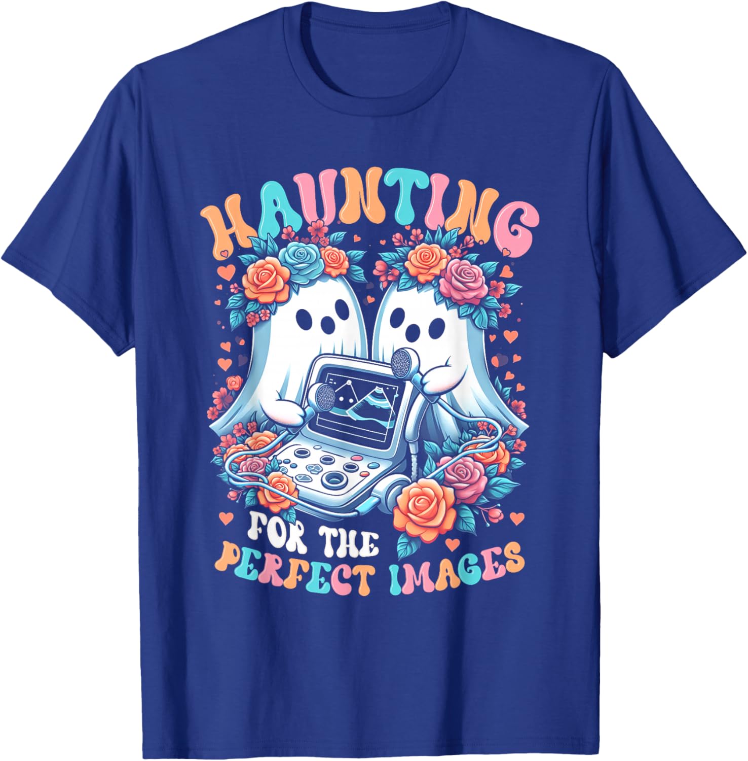 Retro Ultrasound Tech Halloween Echo Tech Vascular Tech T-Shirt - T-Shirt | Royal