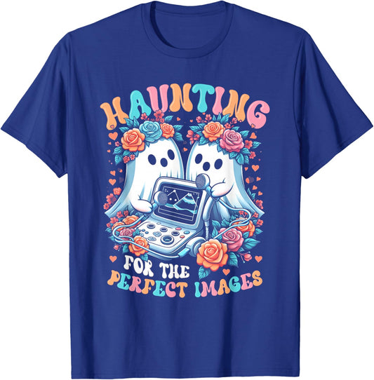 Retro Ultrasound Tech Halloween Echo Tech Vascular Tech T-Shirt - T-Shirt | Royal