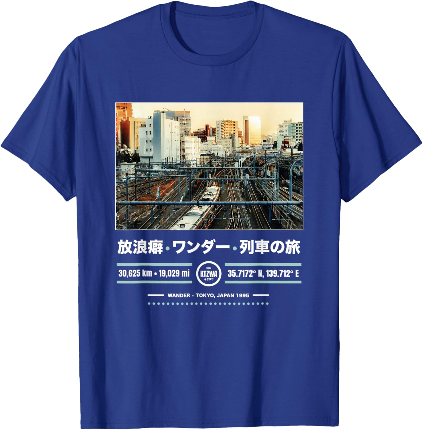 Japanese Tokyo Aesthetic Art Streetwear Retro T-Shirt - T-Shirt | Royal