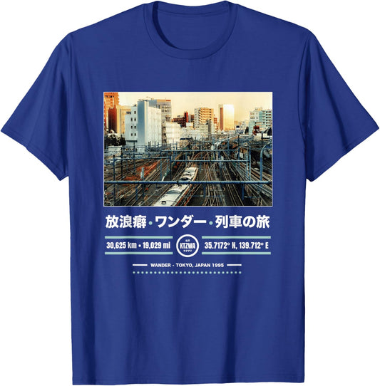 Japanese Tokyo Aesthetic Art Streetwear Retro T-Shirt - T-Shirt | Royal