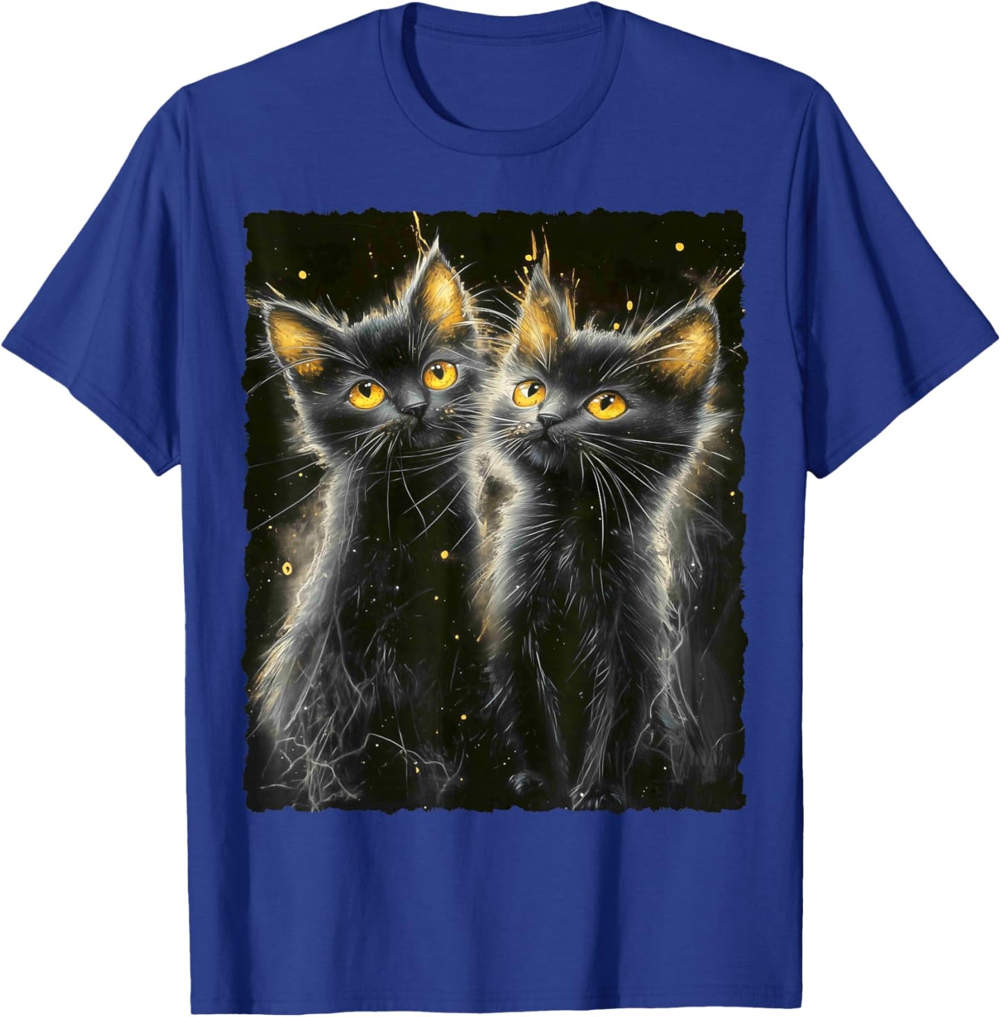 Cute Magical Cat Kitten Fantasy Art Design T-Shirt - T-Shirt | Royal