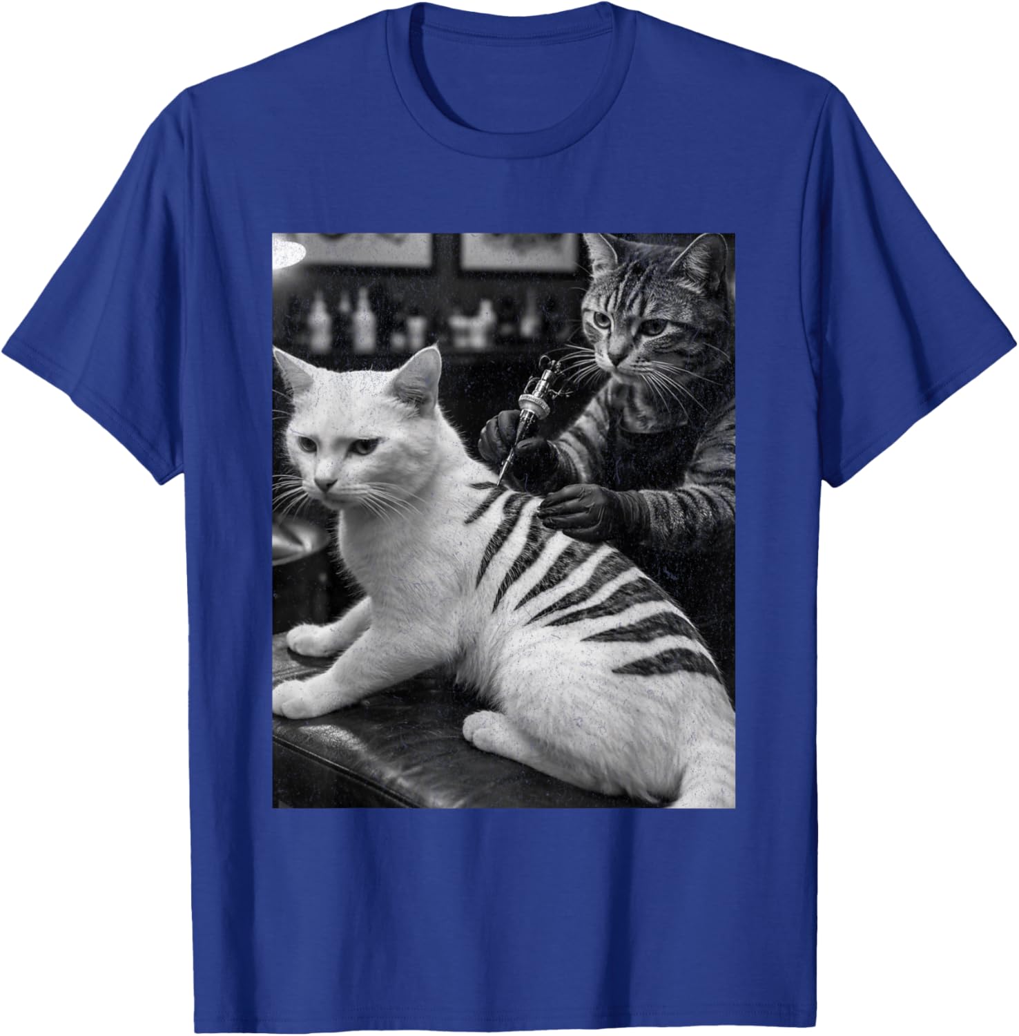 Retro Cats Tattoo Dark Humour Cat Gets Inked T-Shirt - T-Shirt | Royal