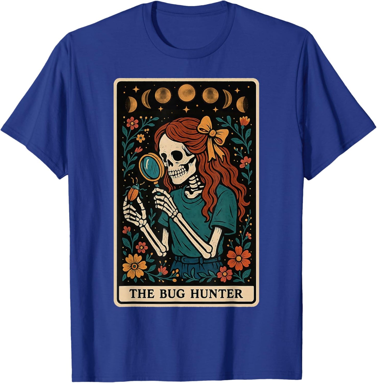 The Bug Hunter Entomologist Entomology Tarot Card T-Shirt - T-Shirt | Royal