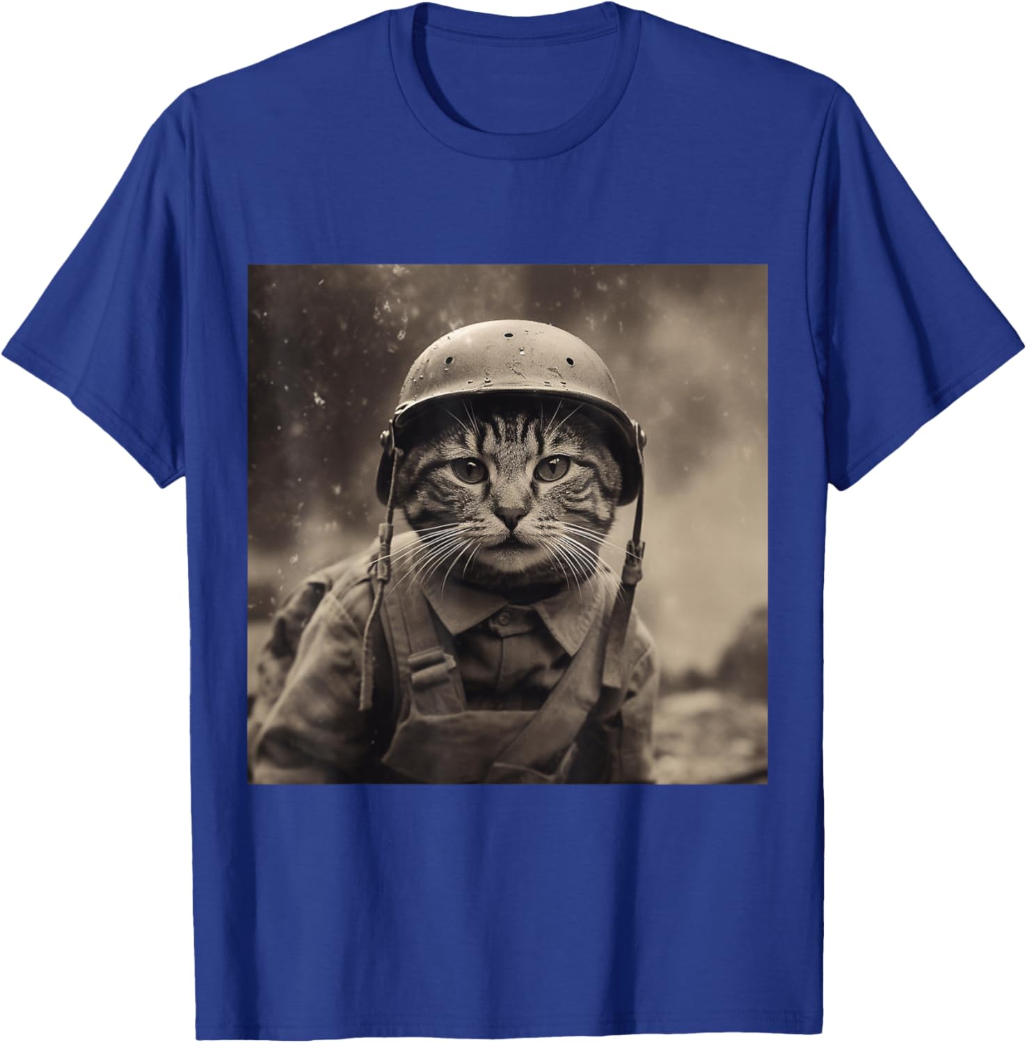 WW2 historical accurate photography cat Weird Funny Women T-Shirt - T-Shirt | Royal