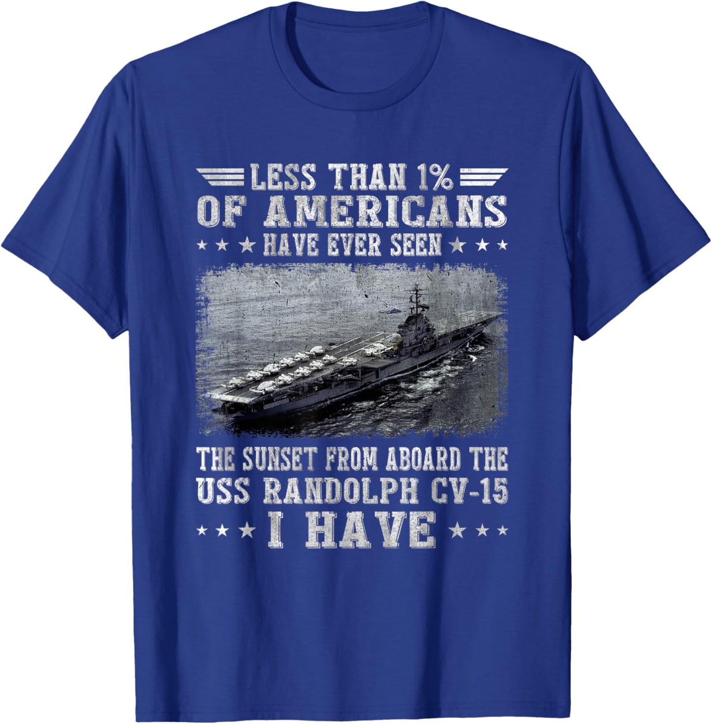 USS Randolph CV-15 Aircraft Carrier Sailor Veterans Day Papa T-Shirt - T-Shirt | Royal