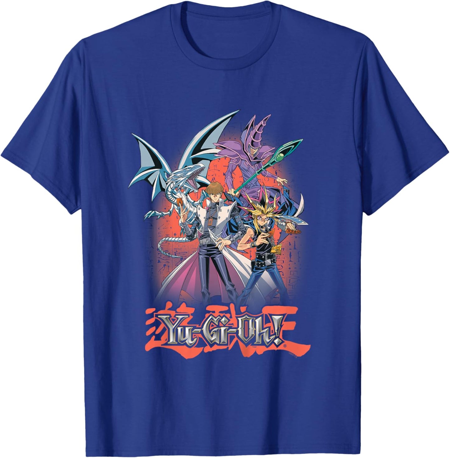 Kids Yu-Gi-Oh! Colorful Cast Collage Card Game Anime T-Shirt - T-Shirt | Royal