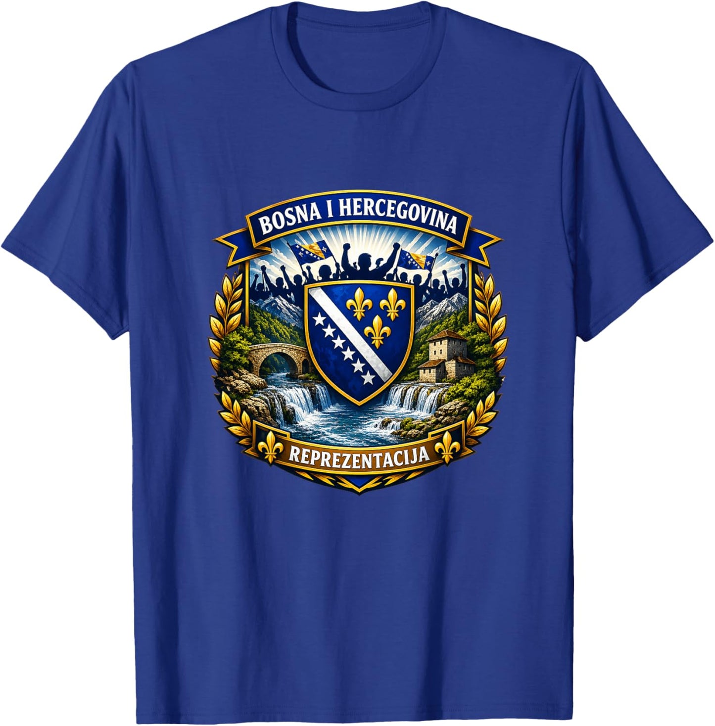 Bosnien Herzegowina Fans & Ljiljani Premium T-Shirt - T-Shirt | Royal