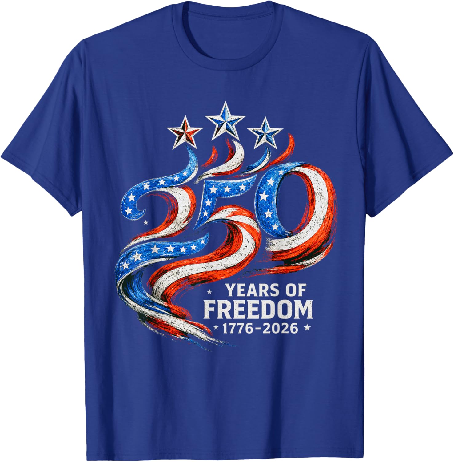 250 Anniversary USA 4th of July Patriotic 250 Years American T-Shirt - T-Shirt | Royal