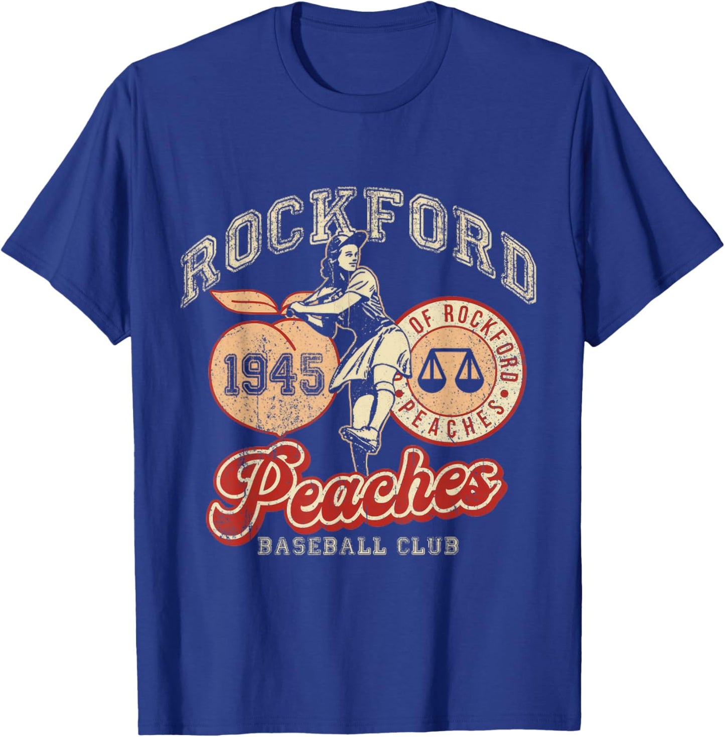 Rockford Vintage 1945 Peaches T-Shirt - T-Shirt | Royal