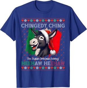 Chingedy Ching Dominick The Italian Christmas Donkey Xmas T-Shirt - T-Shirt | Royal