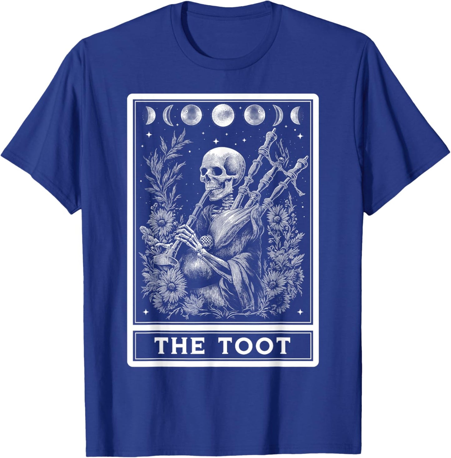 The Toot Bagpipes Bagpipes Player Tarot Card Skeleton T-Shirt - T-Shirt | Royal