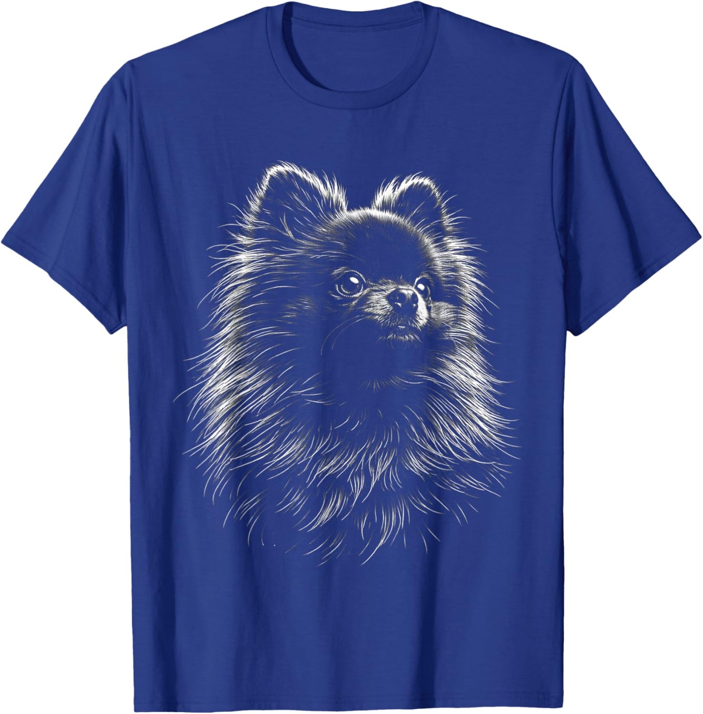 Retro Pomeranian Silhouette Dog Lover Graphic T-Shirt - T-Shirt | Royal
