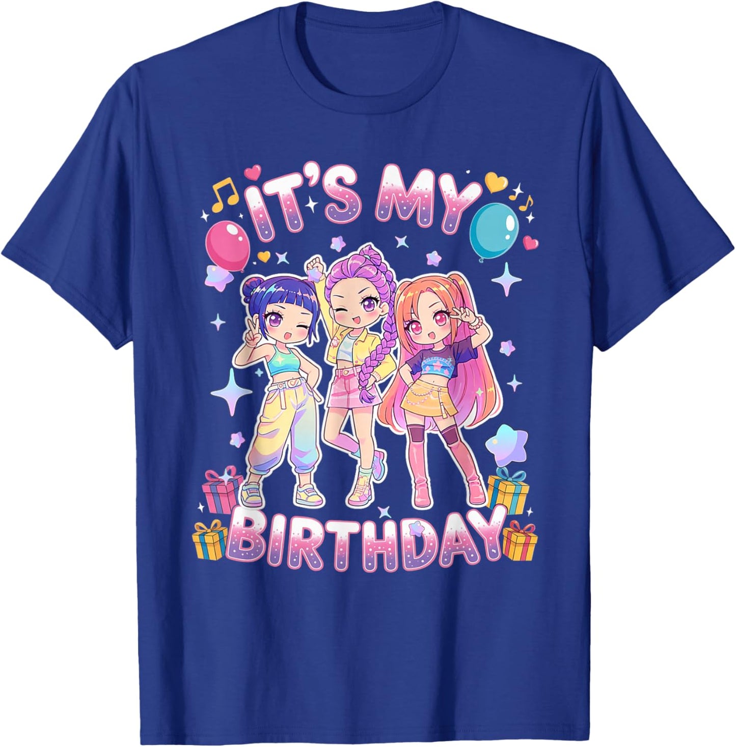 It's My Birthday Cute Chibi Kpop Funny Birthday Girl Korean T-Shirt - T-Shirt | Royal