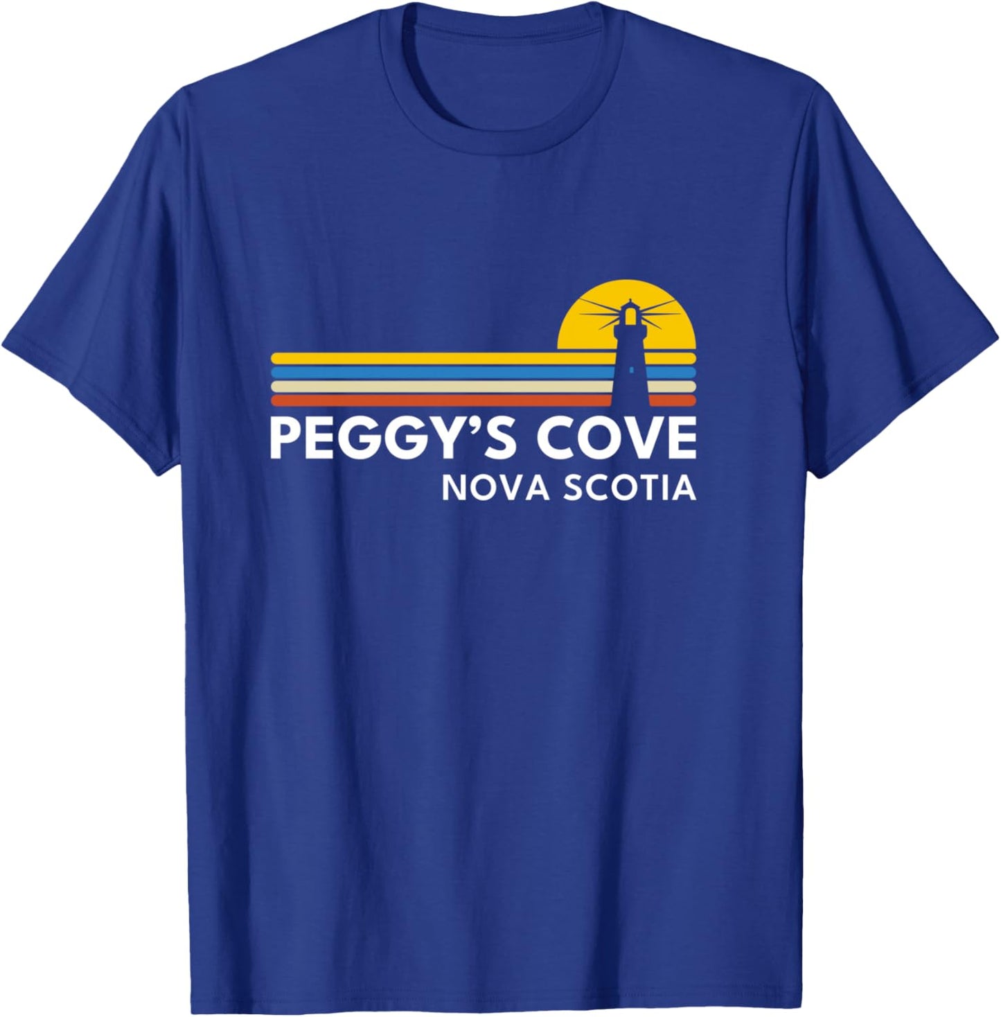 Peggy's Cove Nova Scotia Lighthouse Vintage Retro Souvenirs T-Shirt - T-Shirt | Royal