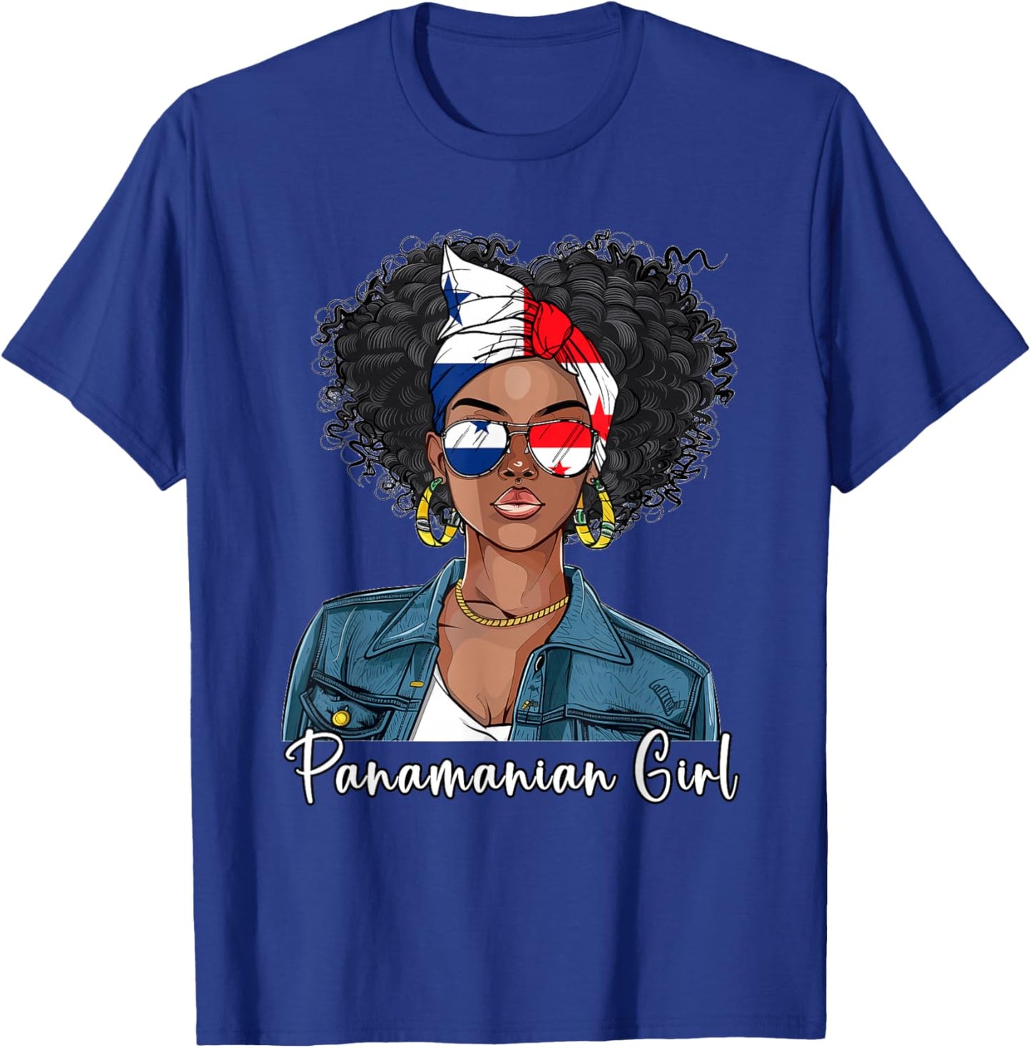Panamanian Flag Souvenirs Woman Uniform Dress Girl Panama T-Shirt - T-Shirt | Royal