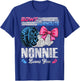 Burnouts Or Bows Your Nonnie Loves You Gender Reveal T-Shirt - T-Shirt | Royal