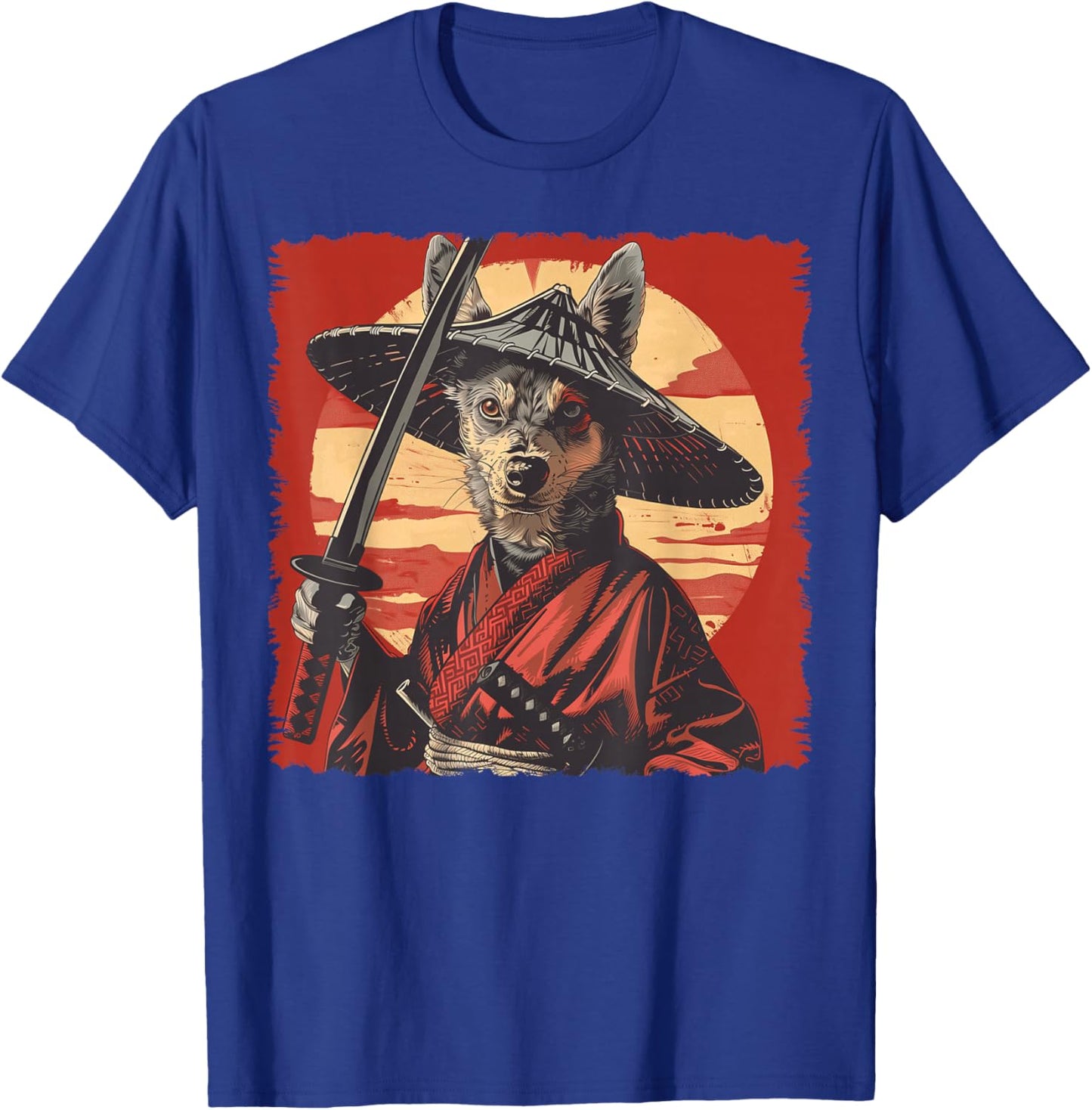 Australian Cattle Dog Dog Japanese Art Samurai Ukiyo-e T-Shirt - T-Shirt | Royal