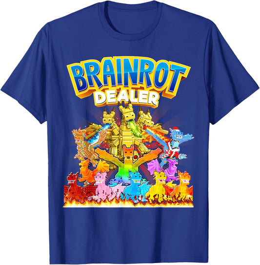 Funny Brainrot Dealer Dragon Cannelloni for Boys Kids Teens T-Shirt - T-Shirt | Royal