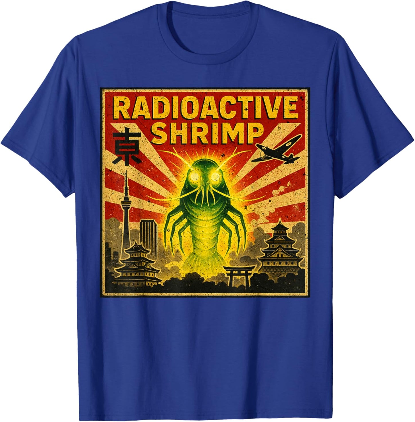 Funny Meme Men Women Radioactive Shrimp T-Shirt - T-Shirt | Royal