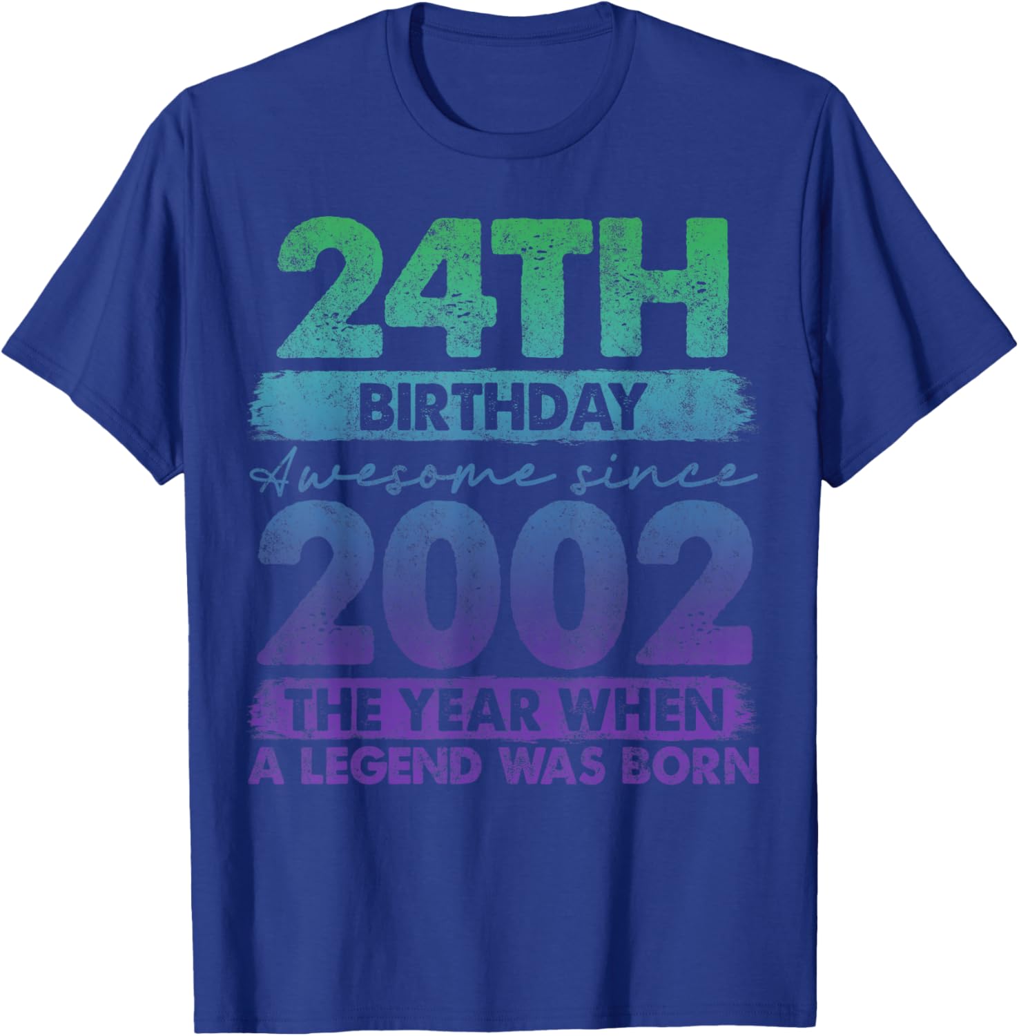 24 Year Old Gifts Vintage 2002 Limited Edition 24th Birthday T-Shirt - T-Shirt | Royal