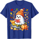 Cute Drinking Coffee Halloween Ghost Ice T-Shirt - T-Shirt | Royal