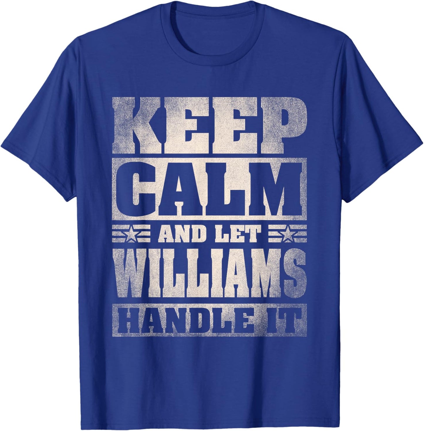 Williams Name Shirt Personalized Williams Last Name T-Shirt - T-Shirt | Royal