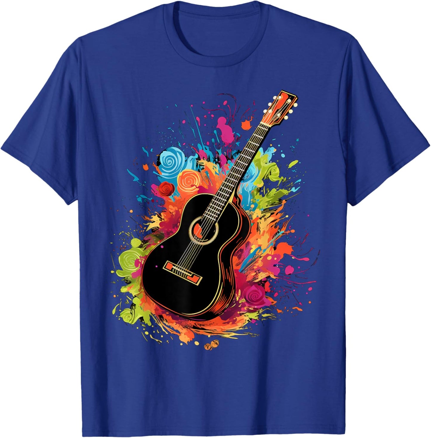 Acoustic Guitar lovers , Small, Black T-Shirt - T-Shirt | Royal