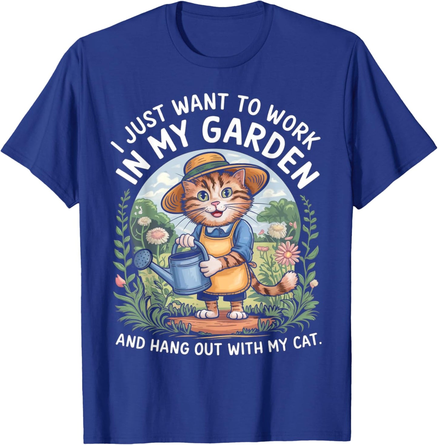 Gardening Cat Lover Gardener Garden Pet Plants Cats Women T-Shirt - T-Shirt | Royal