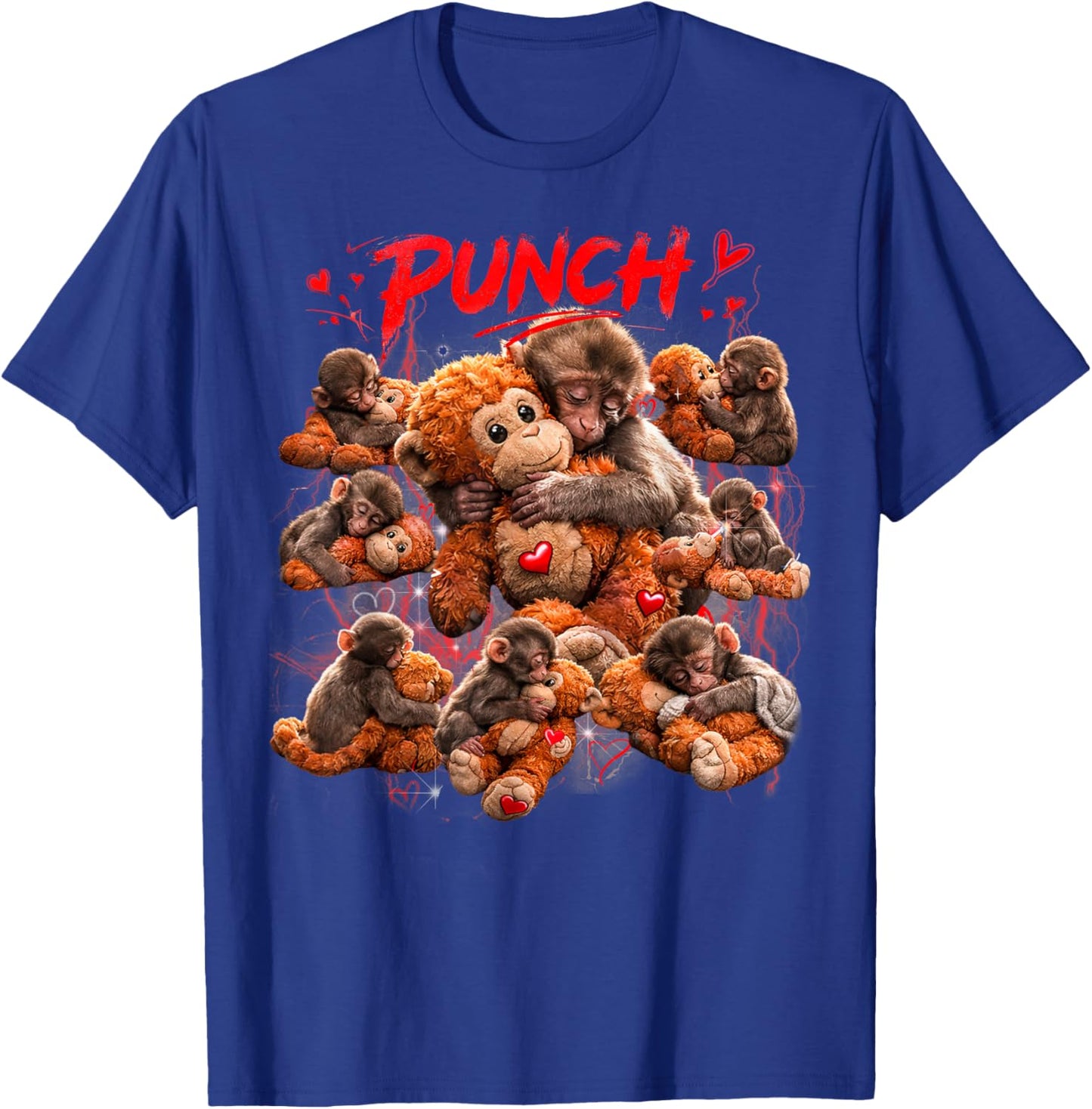 Cute Monkey Punch T-Shirt - T-Shirt | Royal