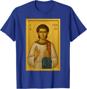 Orthodox Saint Stephen Protomartyr Icon T-Shirt - T-Shirt | Royal